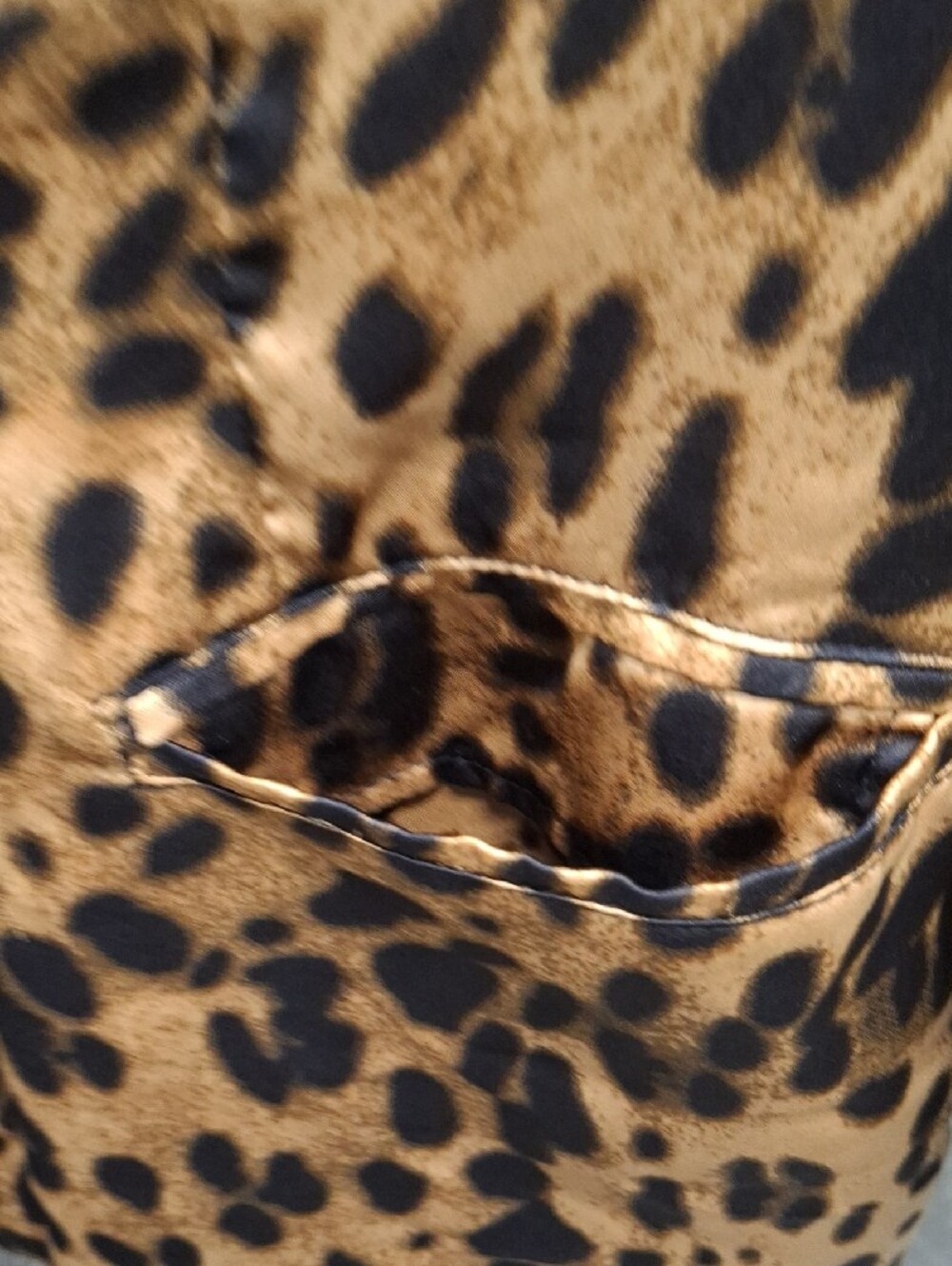 Leopard Print Women's Blazer Jacket - Tan/Black - Picture 8 of 9